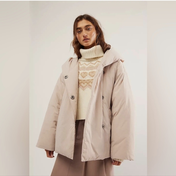 Free People Jackets & Blazers - NWT FREE PEOPLE Cozy Cloud Puffer Jacket In Mushroom MSRP $168 | Small